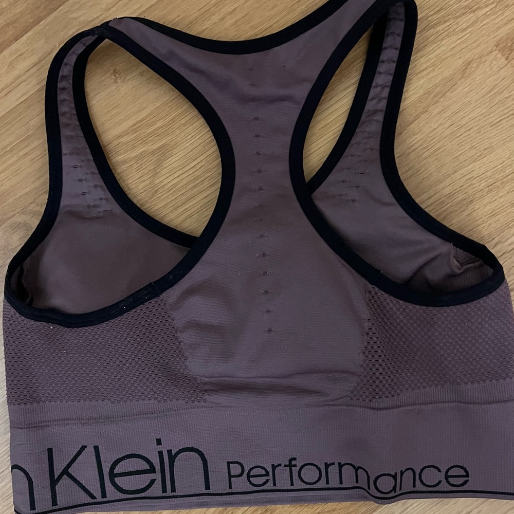Calvin Klein Purple Sports Bra with Racerback Design - Picture 2 of 4